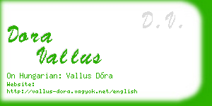 dora vallus business card